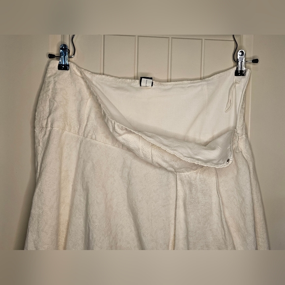 [GAP] Boho Linen Skirt Fitted Top & flowy bottom ☆ Off White Light pattern - Picture 6 of 15